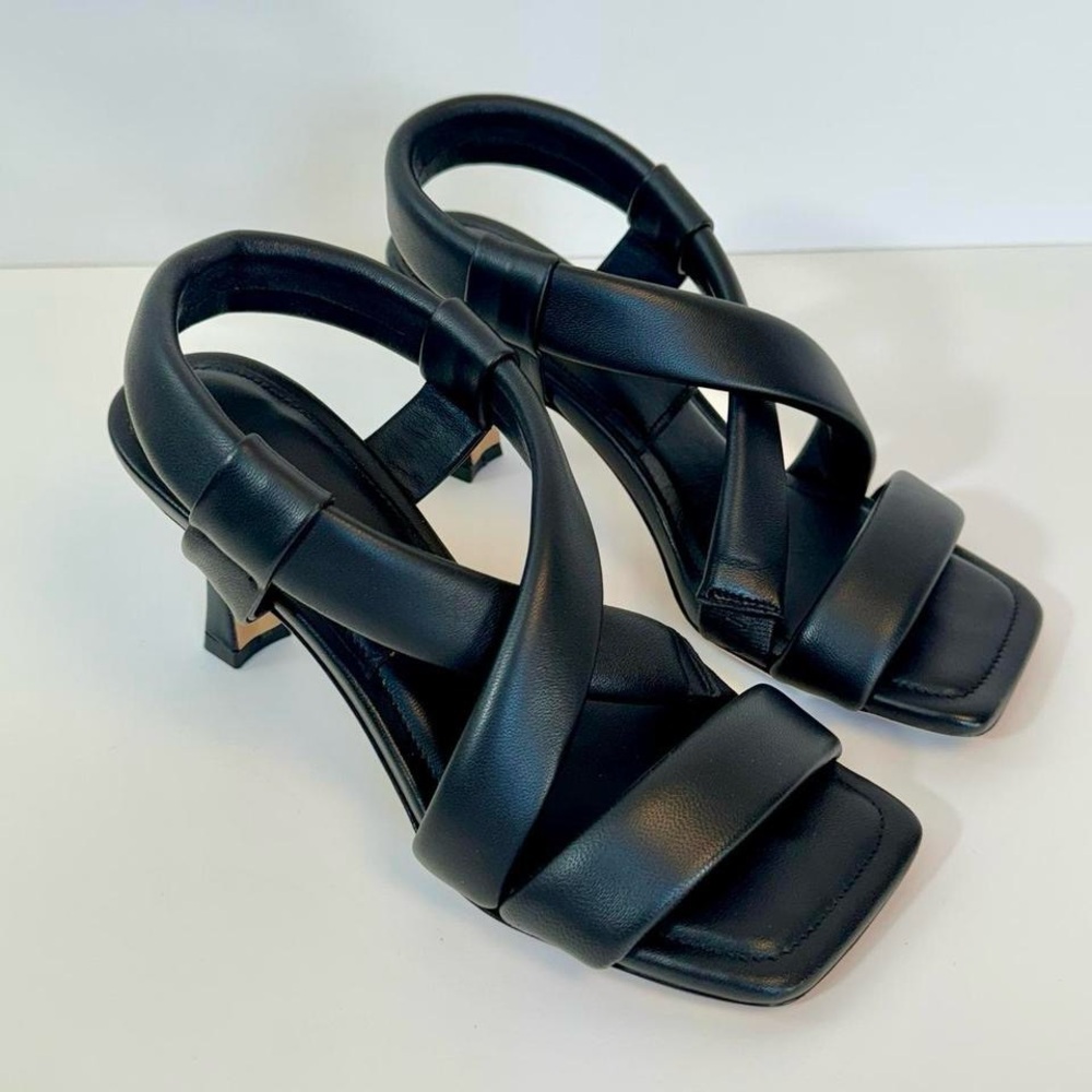 Anine Bing Black Leather Strappy Sandals Size 36 - Picture 2 of 7